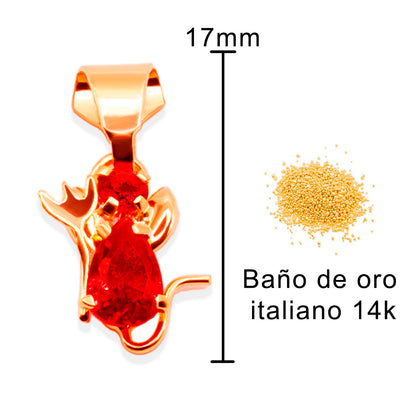 Dije de Diablito bañado en oro